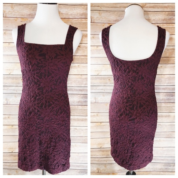 purple lace bodycon dress